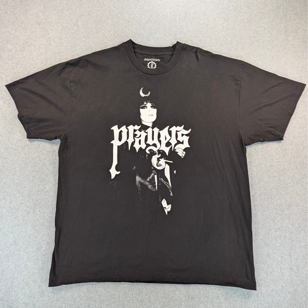 Prayers Band Graphic TShirt Mens 2XL Black Kat Von D Cholo Goth Rock Concert Tee